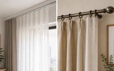 Rieles o barras para cortinas: diferencias y cuál elegir