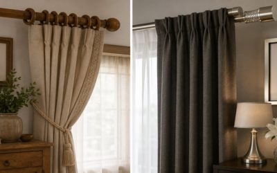 Detalles decorativos en cortinas: barras, remates y accesorios